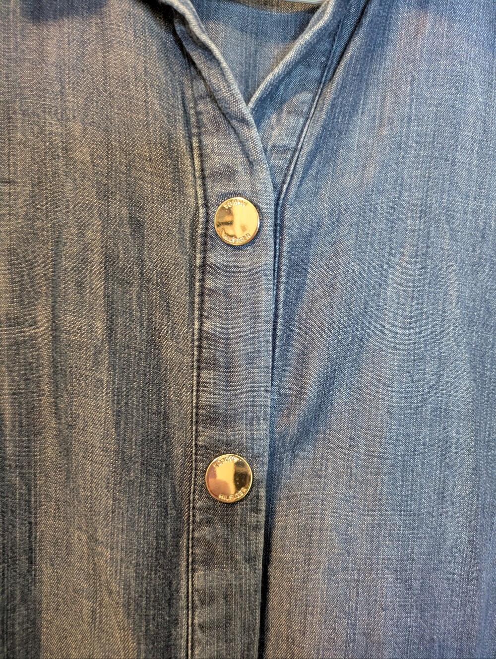 Tommy Hilfiger 3/4 Sleeve Chambray Shirt Dress - Picture 4 of 11